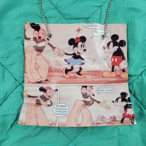 Disney Stage 28 Mickey And Minnie Newspaper Purse Going Out Casual Cute